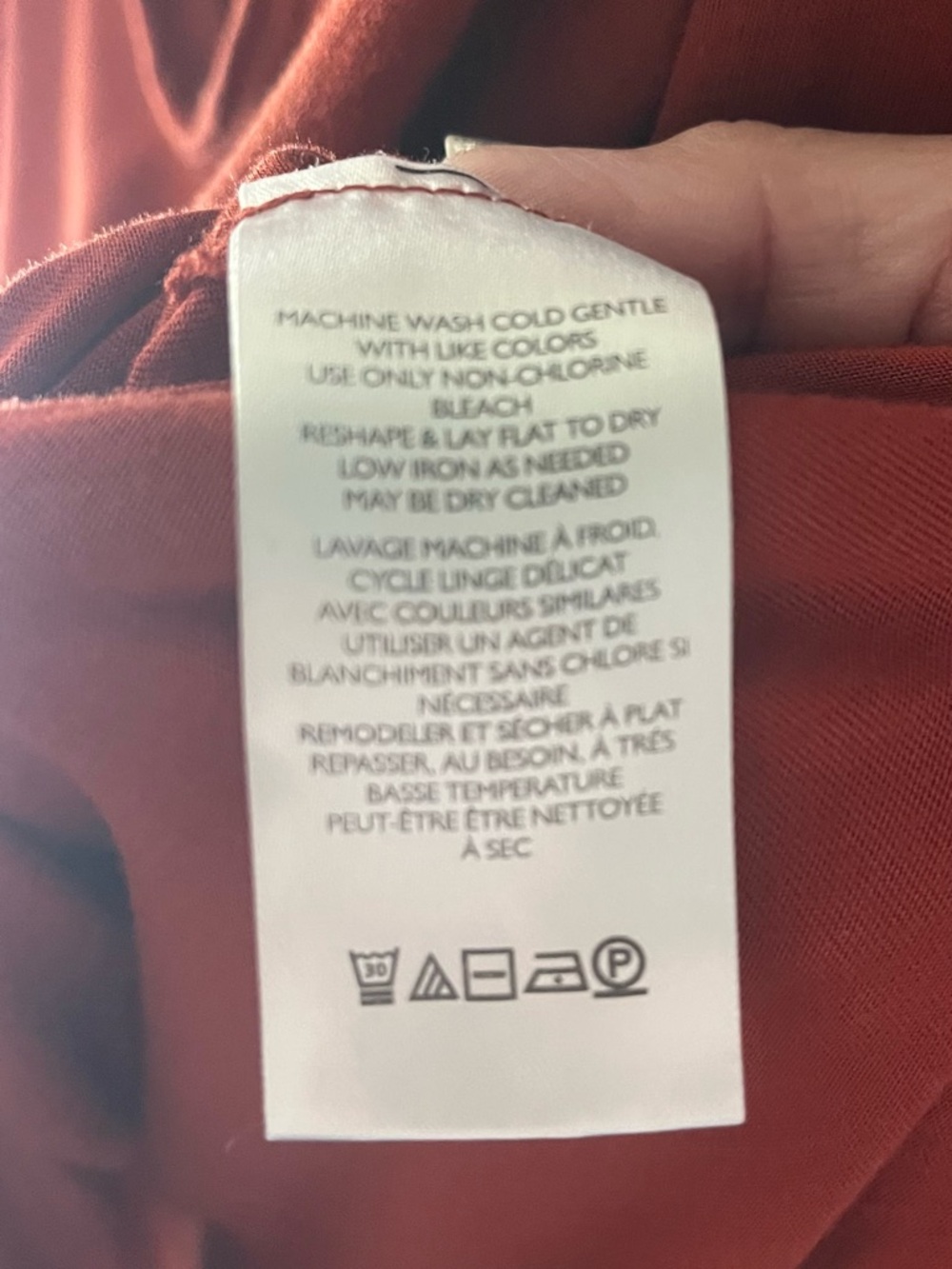 We The Free People Rust V-Neck Long Sleeve Top Lightweight Thumb Holes - Picture 5 of 5